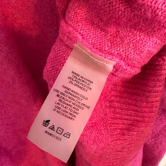 Vince Camuto Vibrant Pink Crew Neck Sweater - Picture 4 of 4